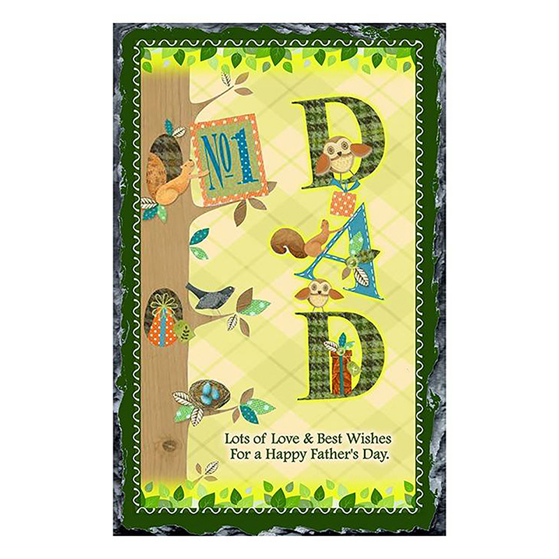 Personalised Slate & Mug Gift - No. 1 Dad Tree & Animlas Mug & Slate Gifts