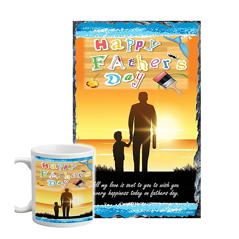 Personalised Slate & Mug Gift - Painting Dad