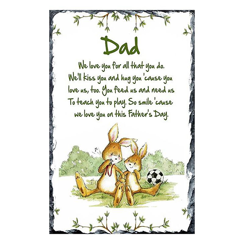 Personalised Slate & Mug Gift - Football Bunnies