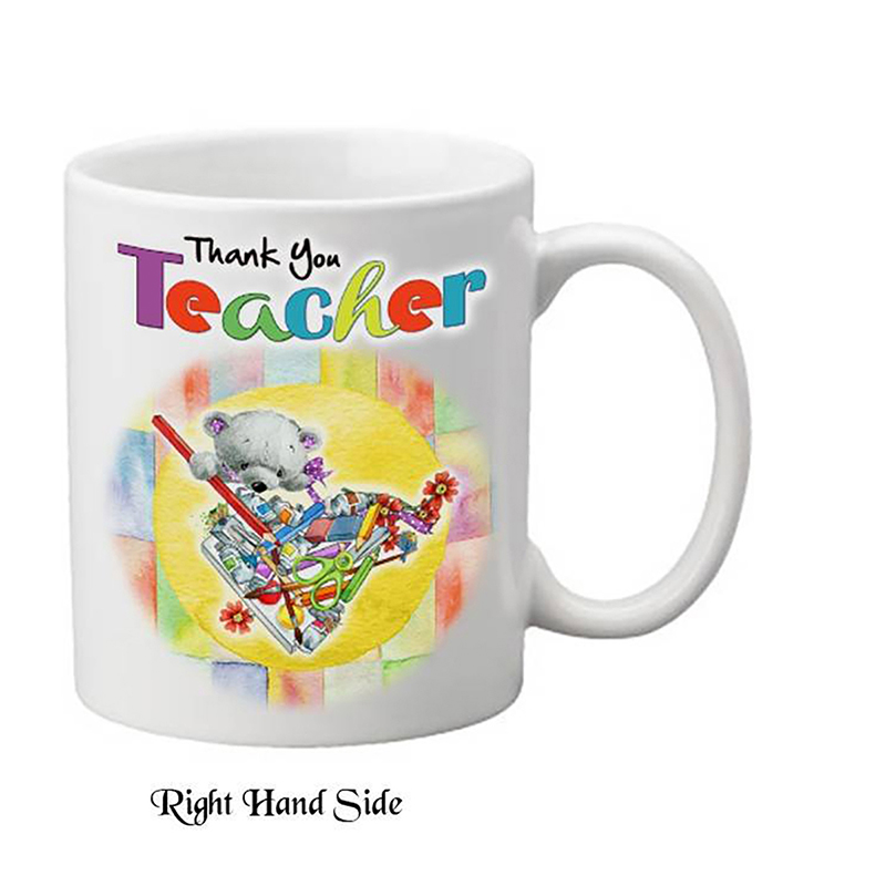 Personalised Thank You Teacher Mug Gift - Love Art Ted