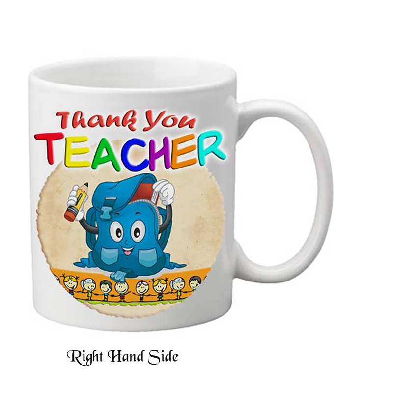 Personalised Thank You Teacher Mug Gift - Blue Packback