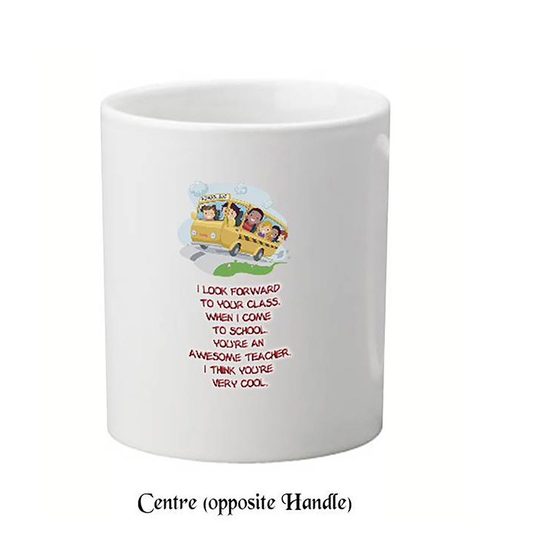 Personalised Thank You Teacher Mug Gift - School Bus