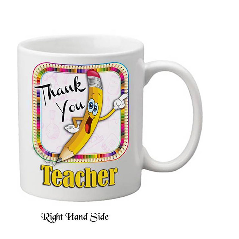 Personalised Thank You Teacher Mug Gift - Pencil