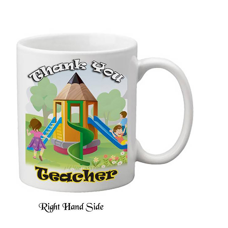 Personalised Thank You Teacher Mug Gift - Rainbow Playhouse