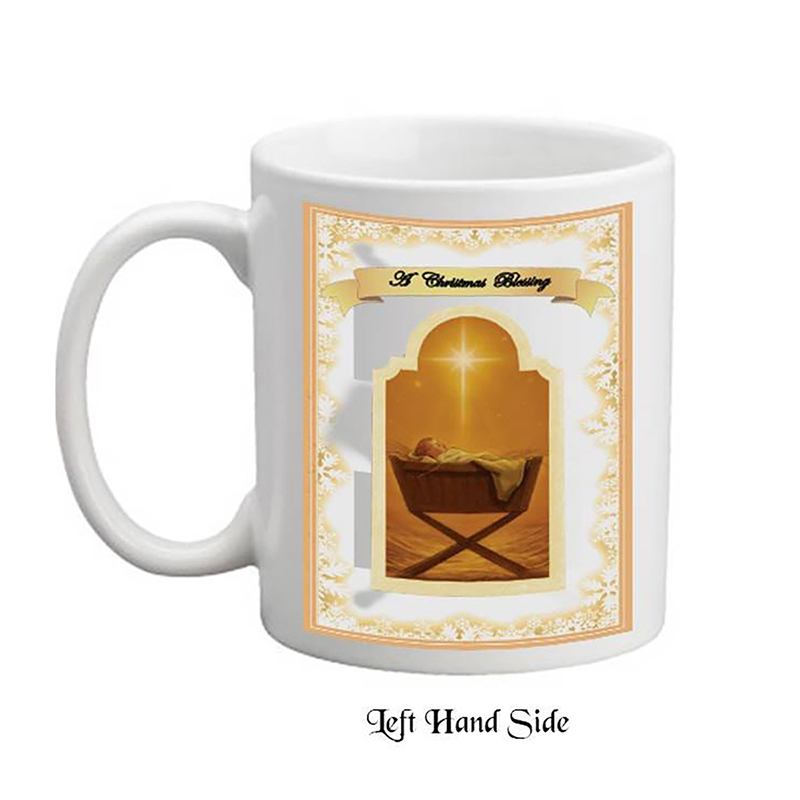Personalsied Christmas Mug Gift - Psalms Xmas - Jesus & Crib Psalm 96:3