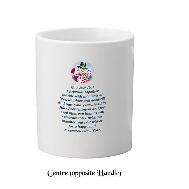 Personalsied Christmas Mug Gift - Your First Christmas - Snowman Hugs