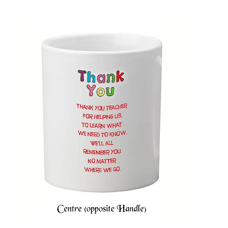 Personalised Christmas Teacher Mug Gift - Children & Snowflakes