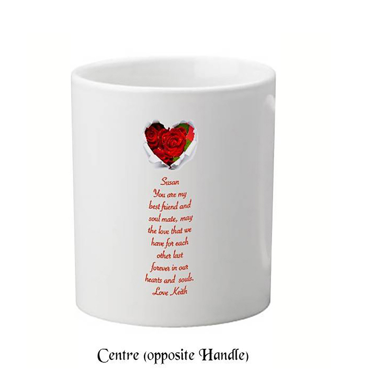 Personalised Valentines Mug Gift - Rose with Photo