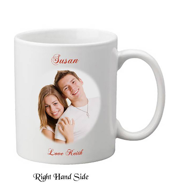 Personalised Valentines Mug Gift - Rose with Photo