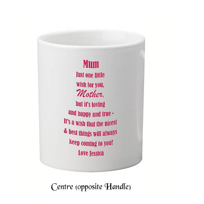 Personalised Mothers Day Mug Gift - Pink Roses with Photo