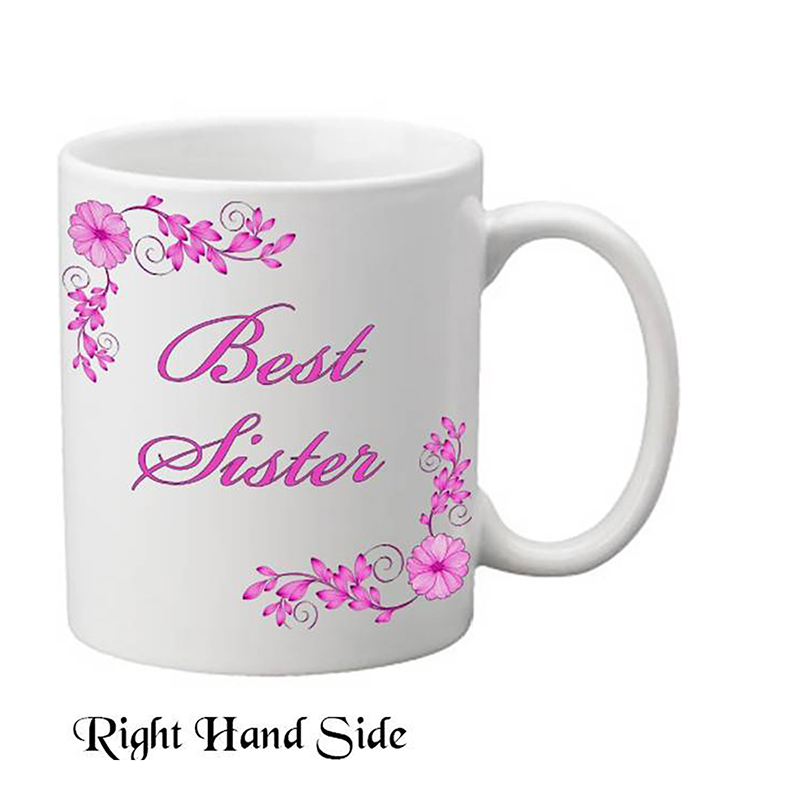 Personalised Mug Gift - The Best Sister Floral
