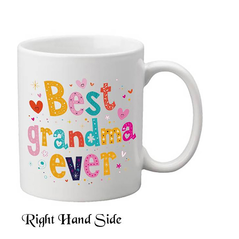 Personalised Mothers Day Mug Gift - Heart & Smiles Grandma