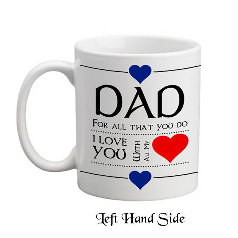 Personalised Mug Gift - I Love You with all my Heart Sis
