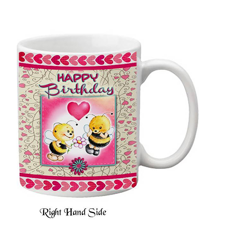 Personalised Birthday Mug Gift - Happy Birthday Bumble Bees