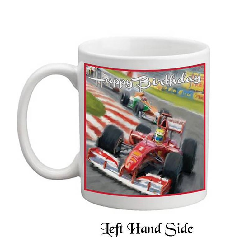 Personalised Birthday Mug Gift - Racing Cars