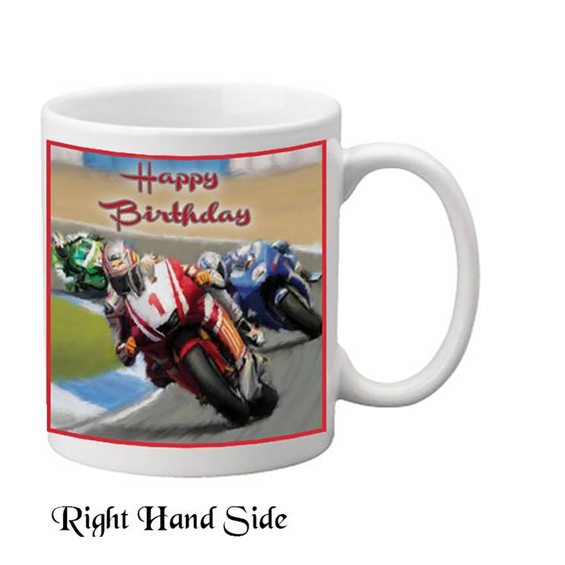 Personalised Birthday Mug Gift - Racing Bikes