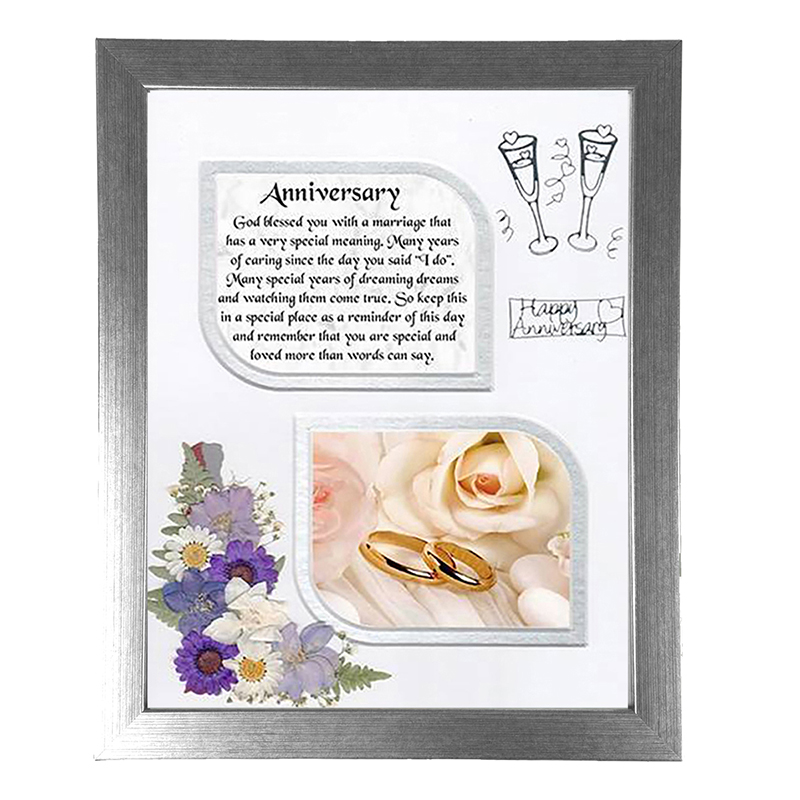 Anniversary Frame - Flowers & Verse & Photo