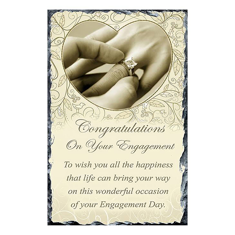 Personalsied Engagment Slate Gift - Love Heart