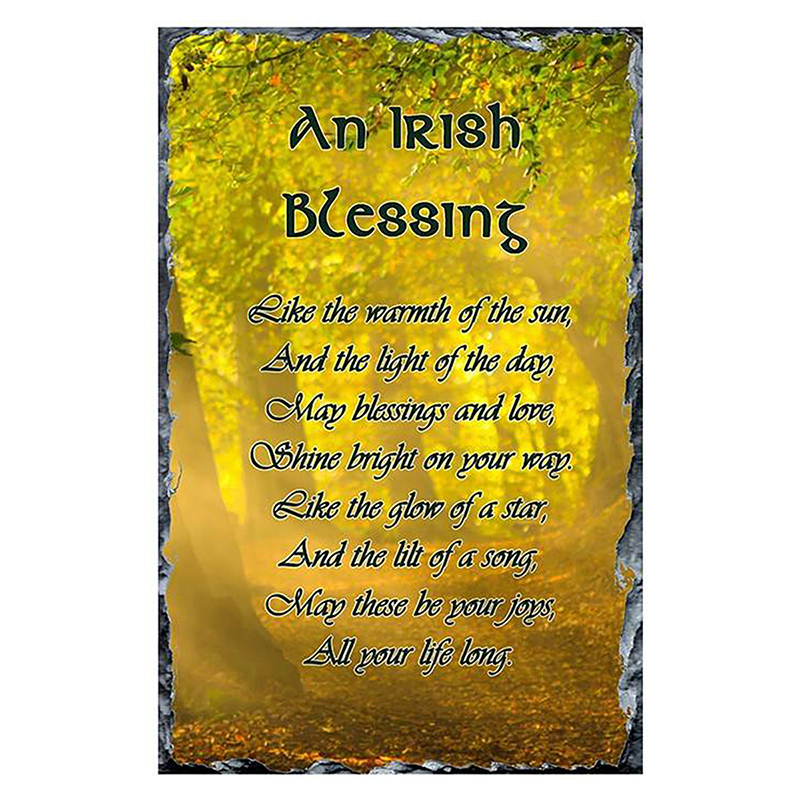 Personalised Slate Gift - An Irish Blessing Forrest Walk