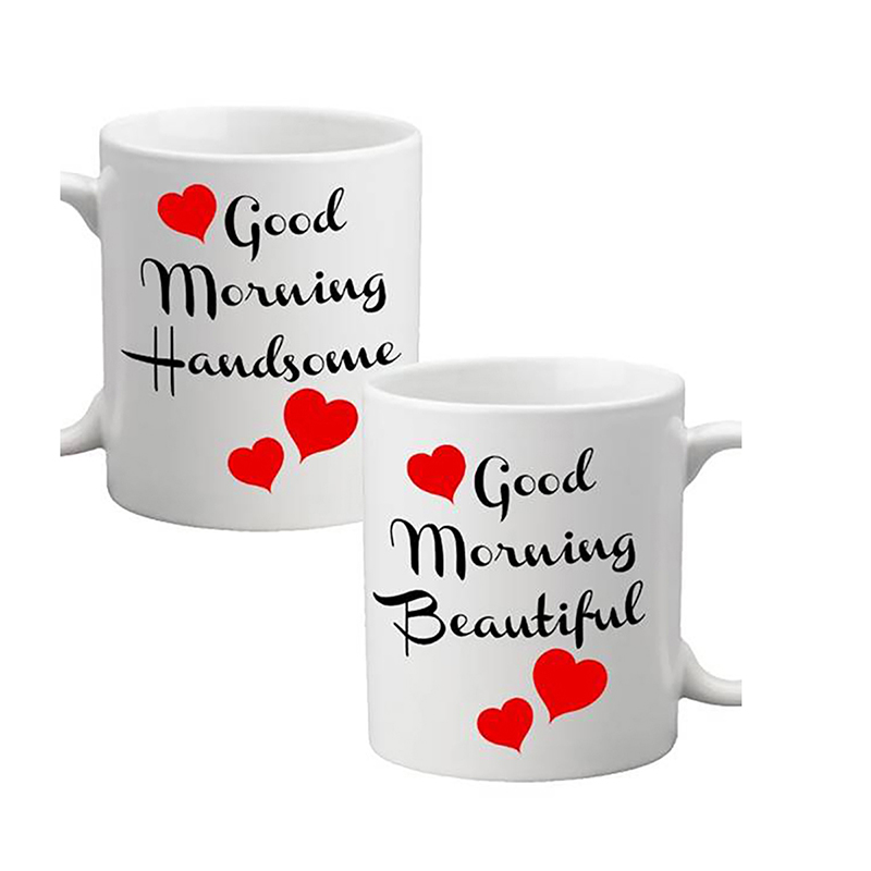 Personalised Mug Gift - Good Morning Handsome & Good Morning Beautiful (set of two)