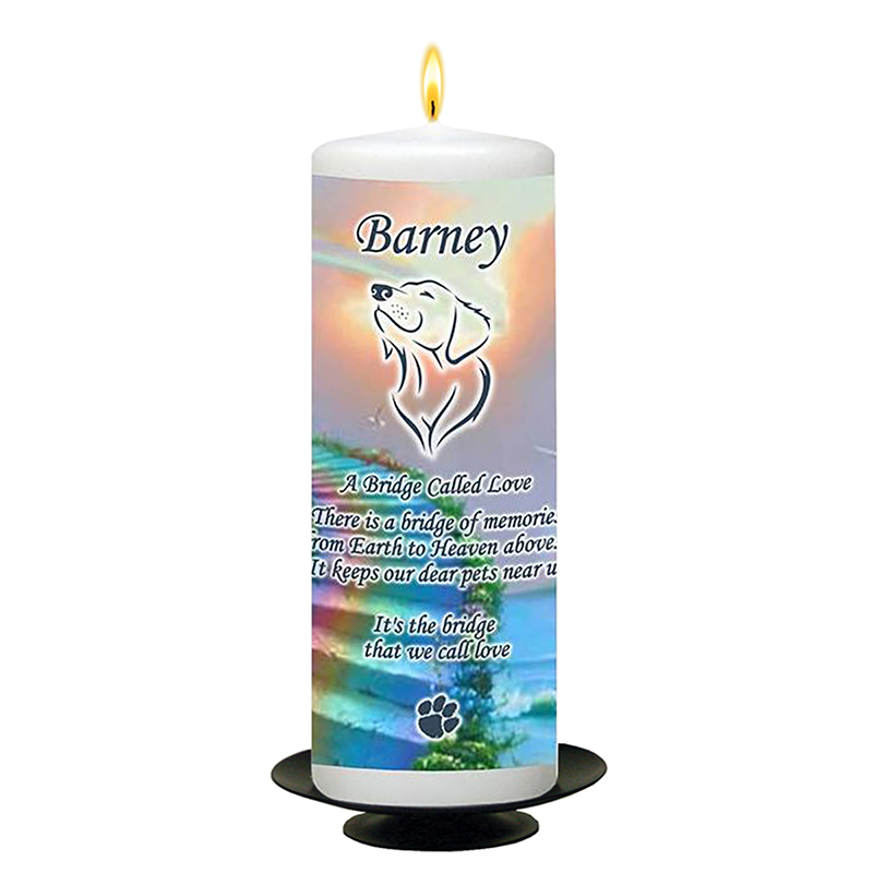 Personalised Remembrance Candle - Stairway & Paws Dog