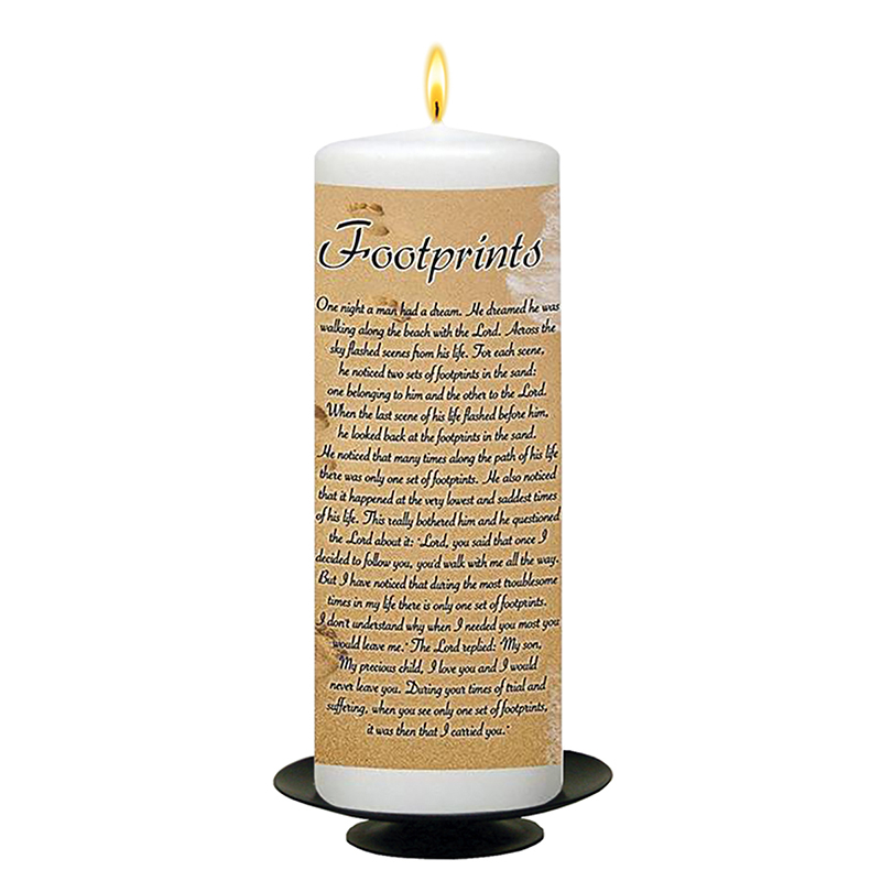 Personalised Remembrance Candle - Footprints