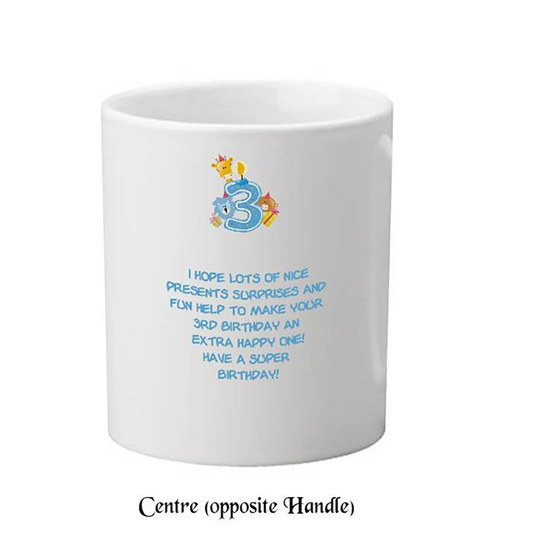 Personalised Birthday Mug Gift - Age 3 - Birthday Party with Photo