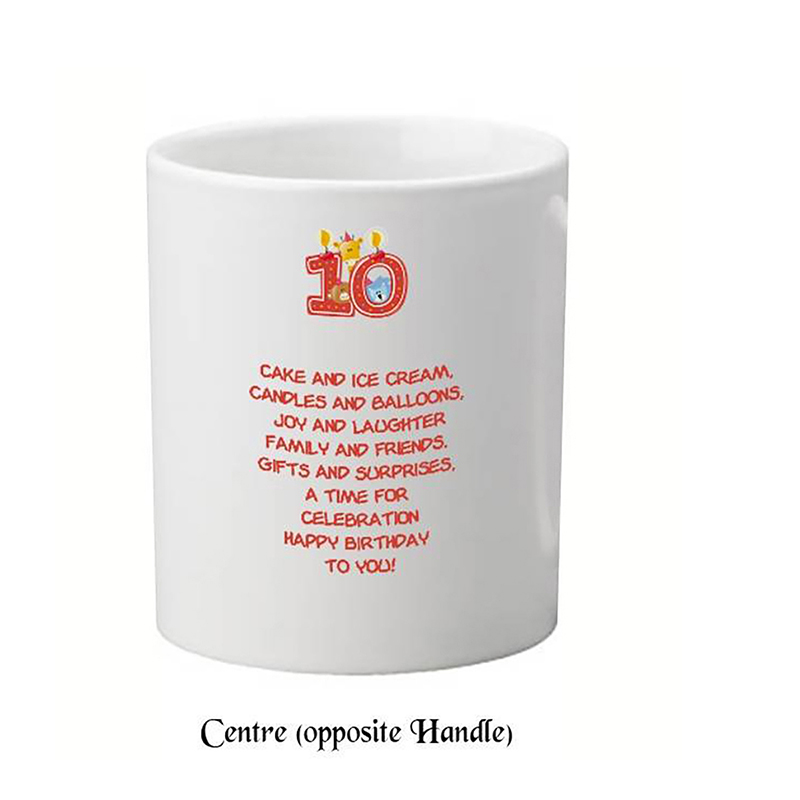 Personalised Birthday Mug Gift - Age 10 - Birthday Party with Photo