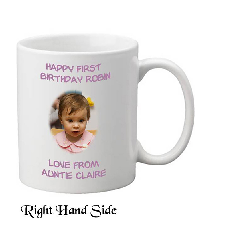 Personalised Birthday Mug Gift - Age 1 - Birthday Party with Photo