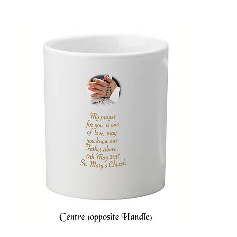 Personalised First Communion Mug Gift - Hands Boy