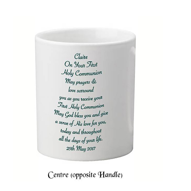 Personalised Communion Mug Gift - Bible & Gloves