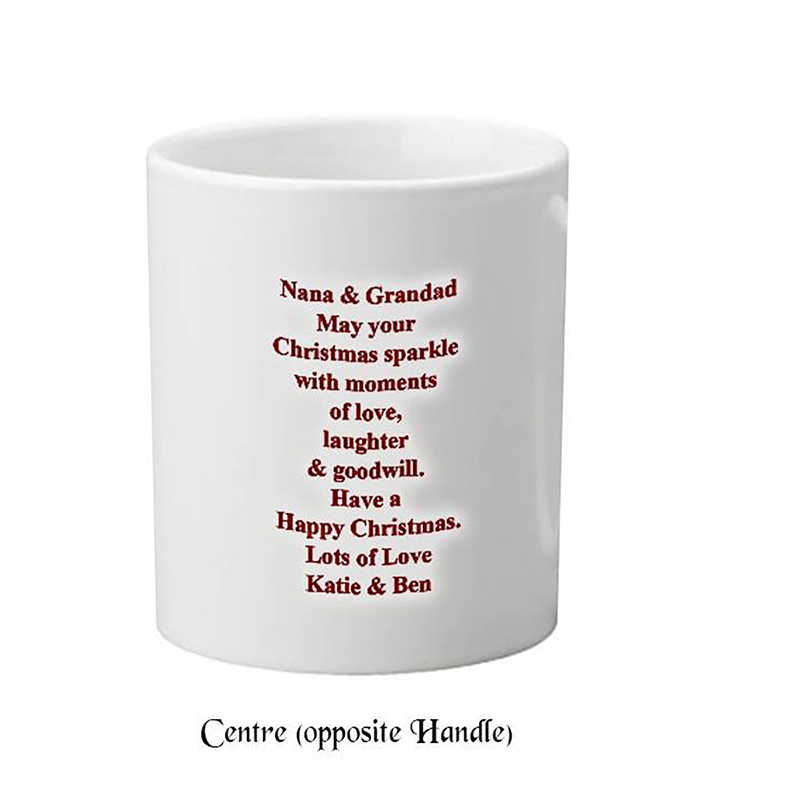 Personalsied Christmas Mug Gift - Snowman & Presents with Photo