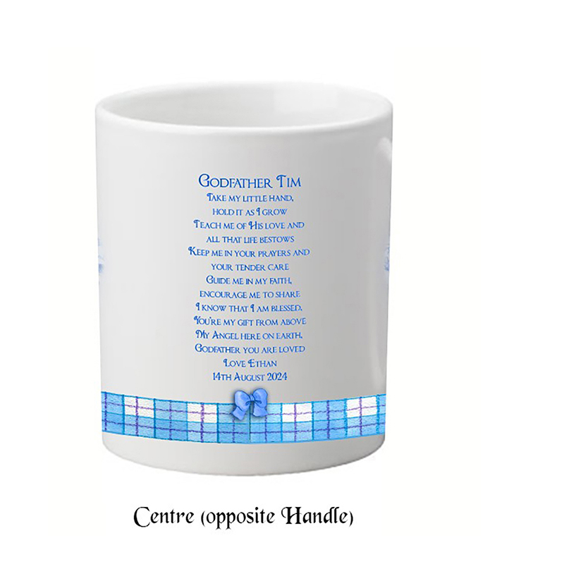 Personalised Godfather Mug Gift - Kitten & Bow