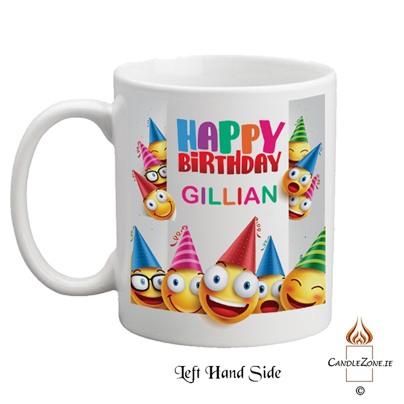 Personalised Birthday Mug Gift - Emoji party