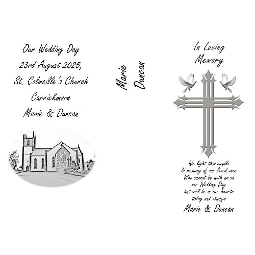 Bespoke Wedding Candle
