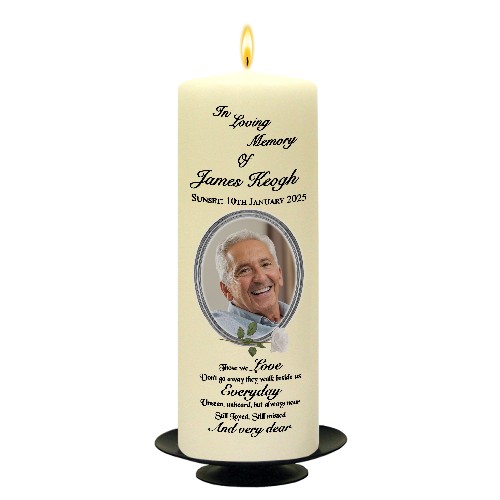 Personalised Remembrance Candle - Butterfly & Sunflowers