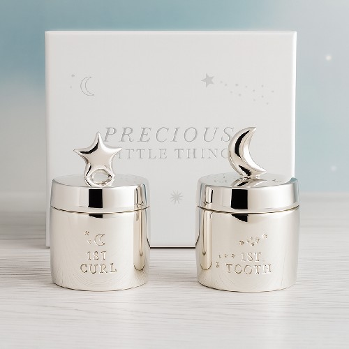Bambino Tooth & Curl Keepsake Boxes – Star & Moon Design