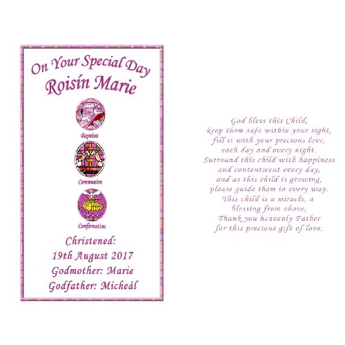 Bespoke Font Christening Candle (Blue)