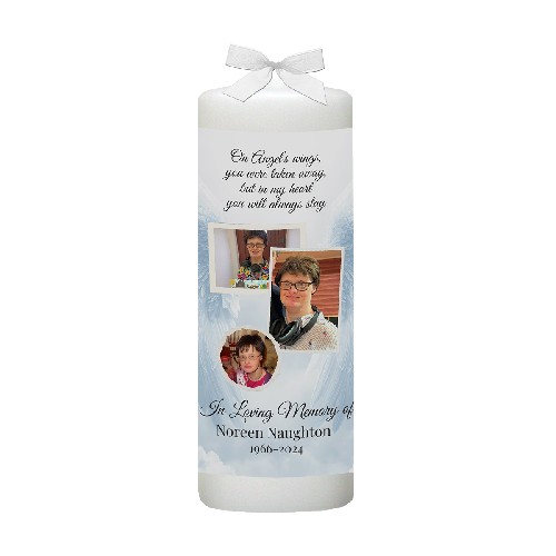 Bespoke Font Christening Candle (Blue)