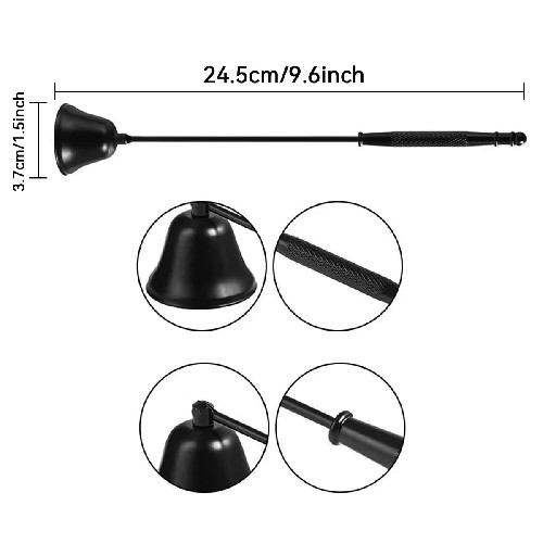 Candle Snuffer - Long handled Black