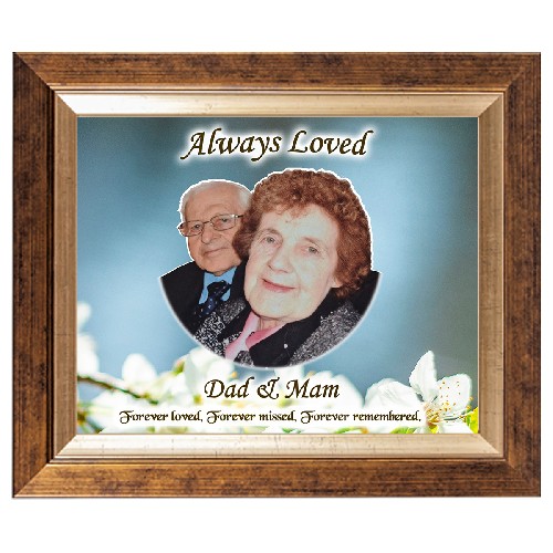 Religious Frame - Sacred Heart of Jesus Black & White (Colour Heart)