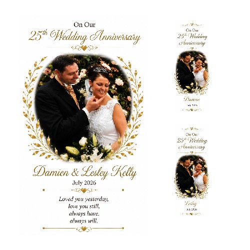 Personalised Wedding Candles - Silver Elegant Rings