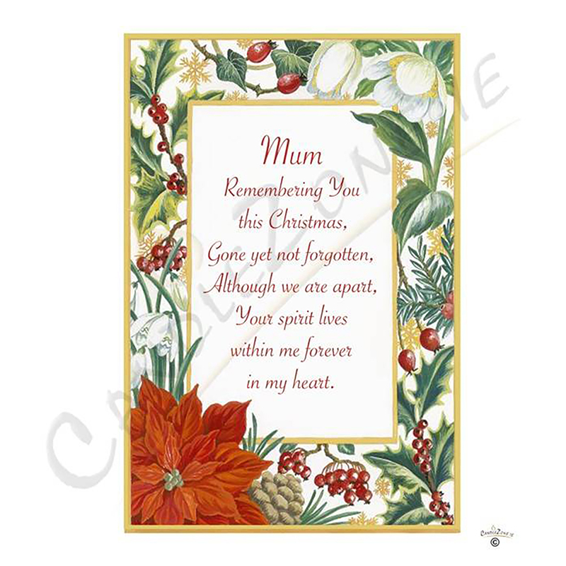 Personalised Christmas - Poinsetta Border