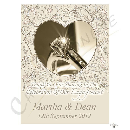 Engagement Favour Candle - Love Heart