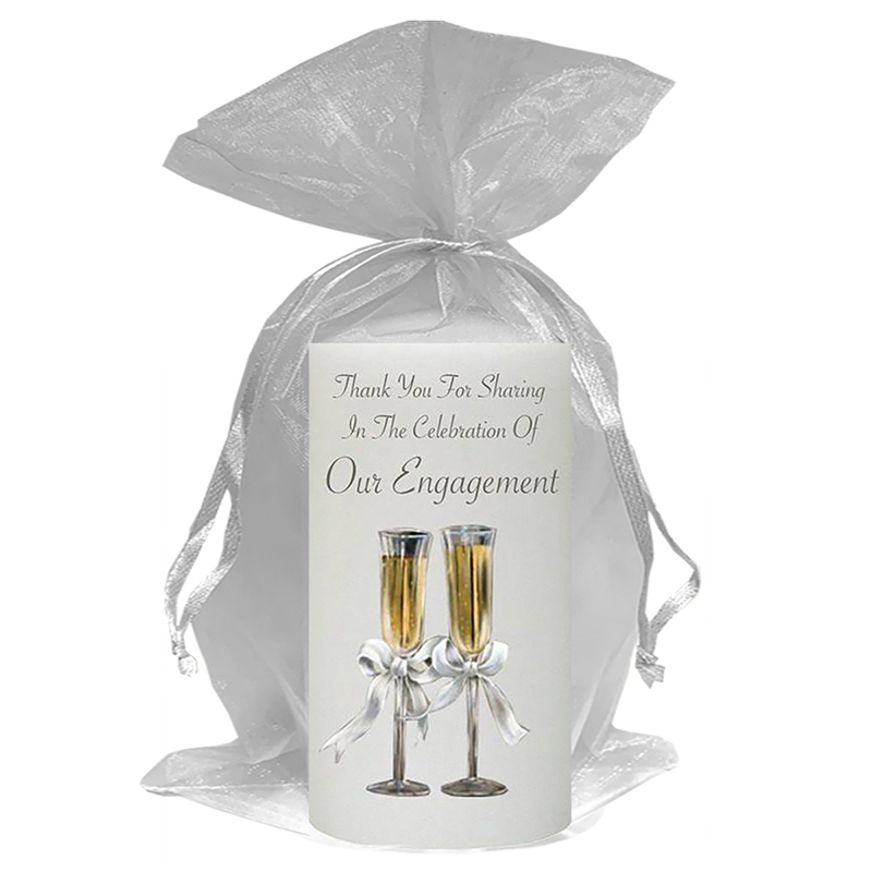 Engagement Favour Candle - Glasses