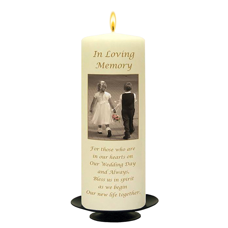 Personalised Wedding Remembrance Candle - Young Love Gold