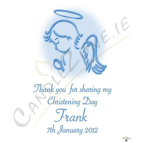 Thank you Christening Favour - Angel Blue