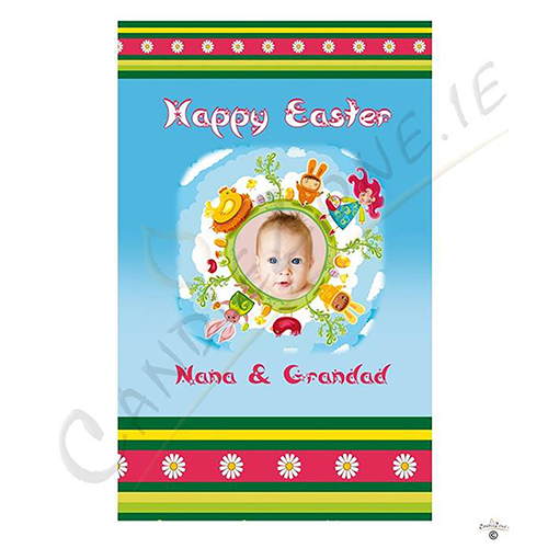 Personalatised Easter Gift Candle - Personalised Daisys Blue