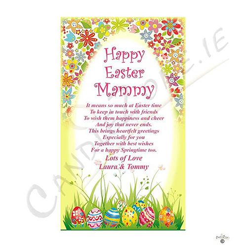 Personalatised Easter Gift Candle - Easter Egg & Butterflies