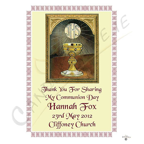 Personalised 1st Holy Communion Favour - The Red Chalice